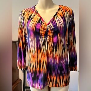 Ava & Grace petite, Silky feel, comfortable 3/4 sleeve, top.